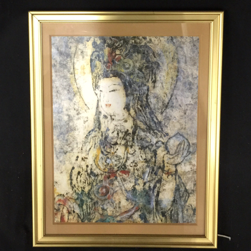 孔柏基 コン・バイジー 宝珠 アートポスター 額装 41.5×32.5cm 芸術品 美術品
